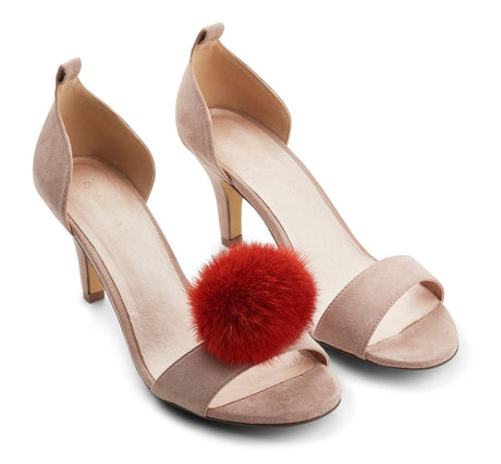 Pompon Schuhclip | Nerz Herbstmarmor