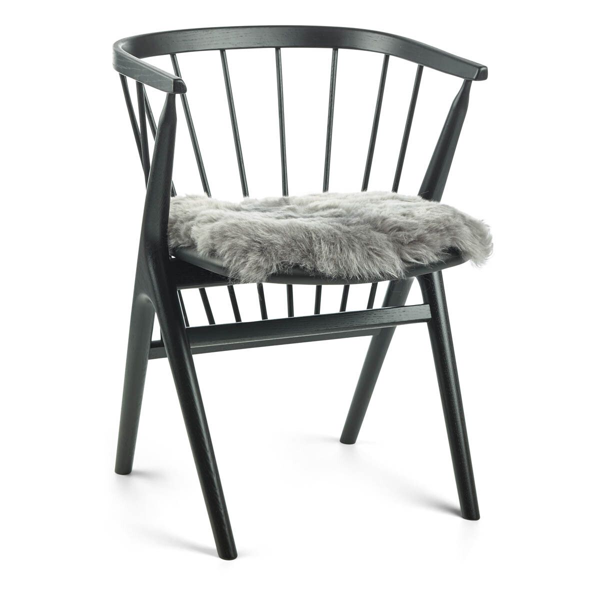 Lammfell Stuhlkissen Premium | Kurzhaar | Island | 40x40 cm Graue Brisa