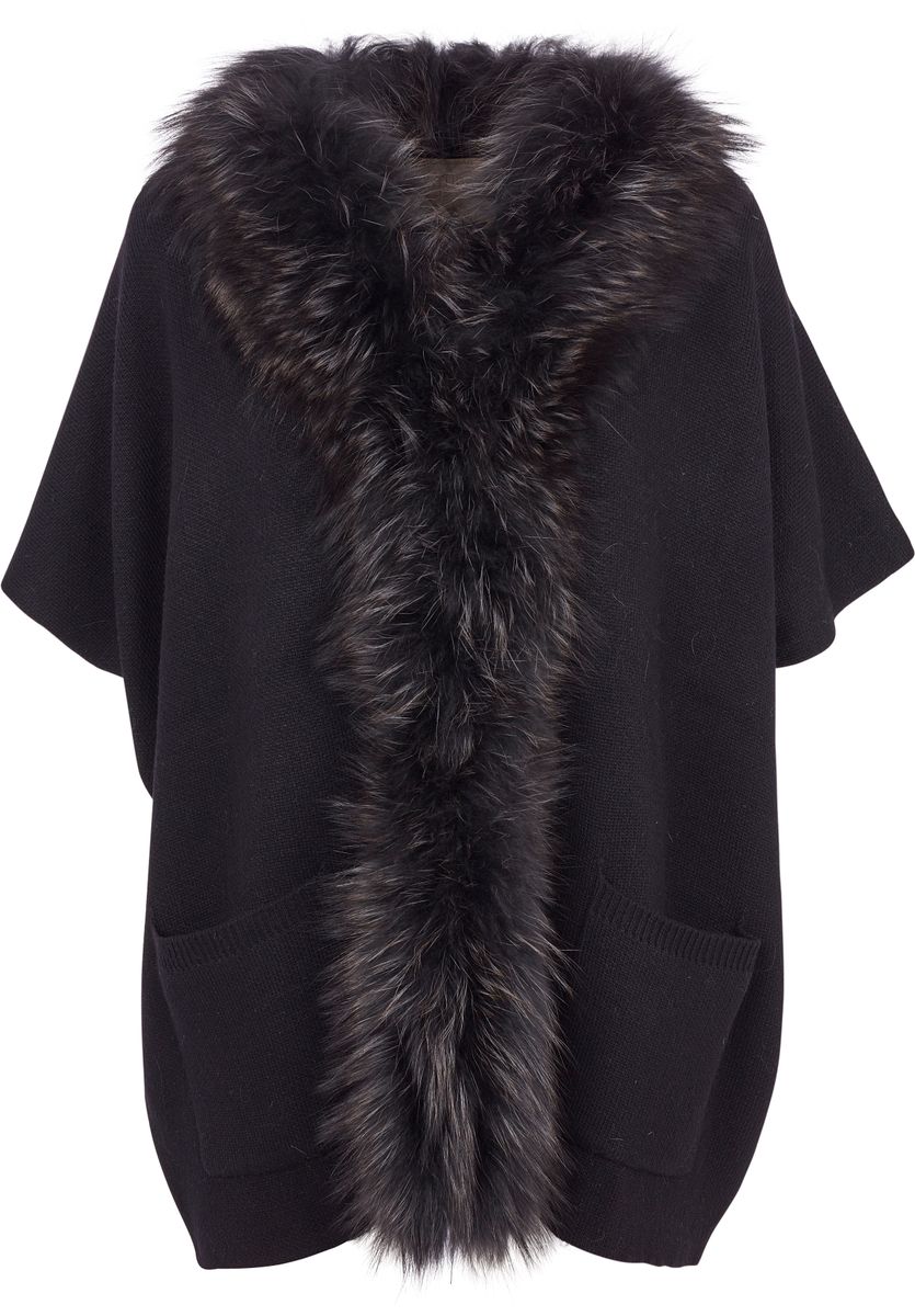 Nina Poncho | Wolle, Waschbär Ponchos | Sheepskinhouse.ch
