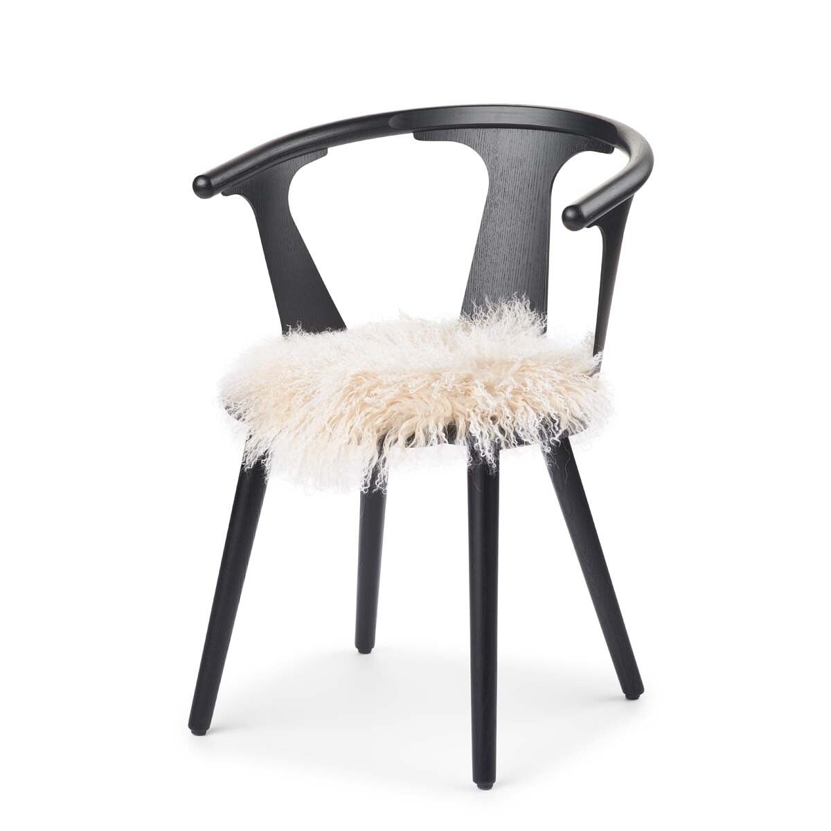 Lammfell Stuhlauflage | Tibet | D38 cm Sitzkissen | Sheepskinhouse.ch