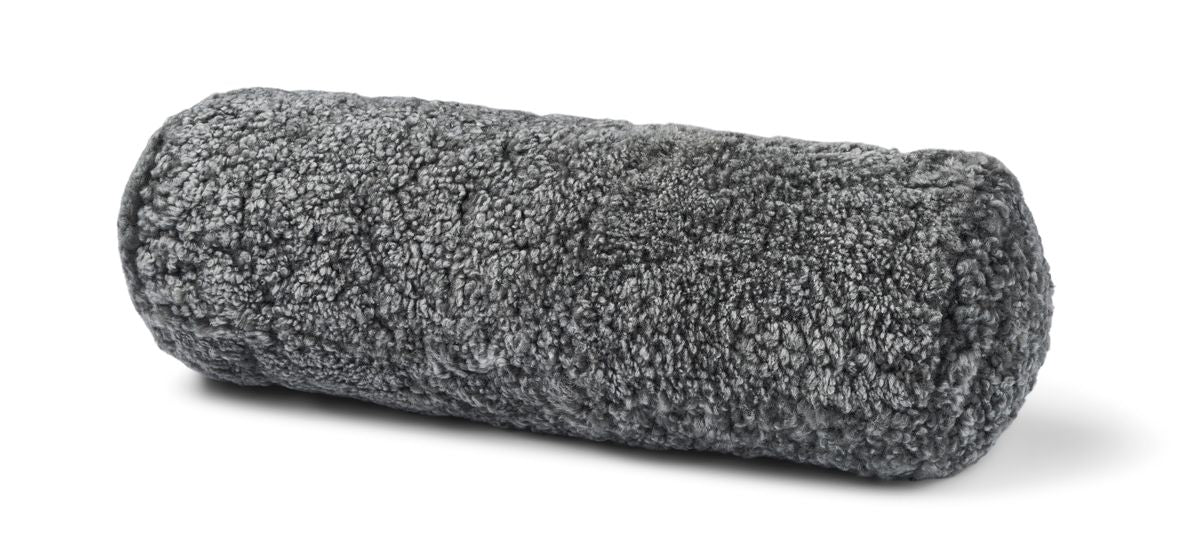 Schaffellkissen | Kurzhaar | 22x58 cm  Grafit