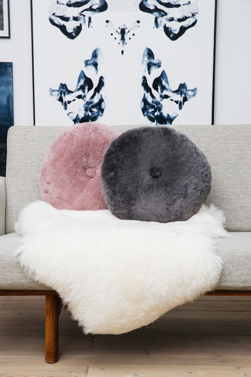 Merino Premium Lammfell | Langhaar | Neuseeland | 90x60 cm Aubergine