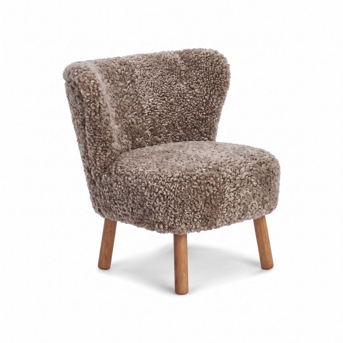 Emily Loungestuhl | Kurzhaar | Design Möbel Cappuccino