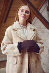 Jill Mantel | Shearling Beige