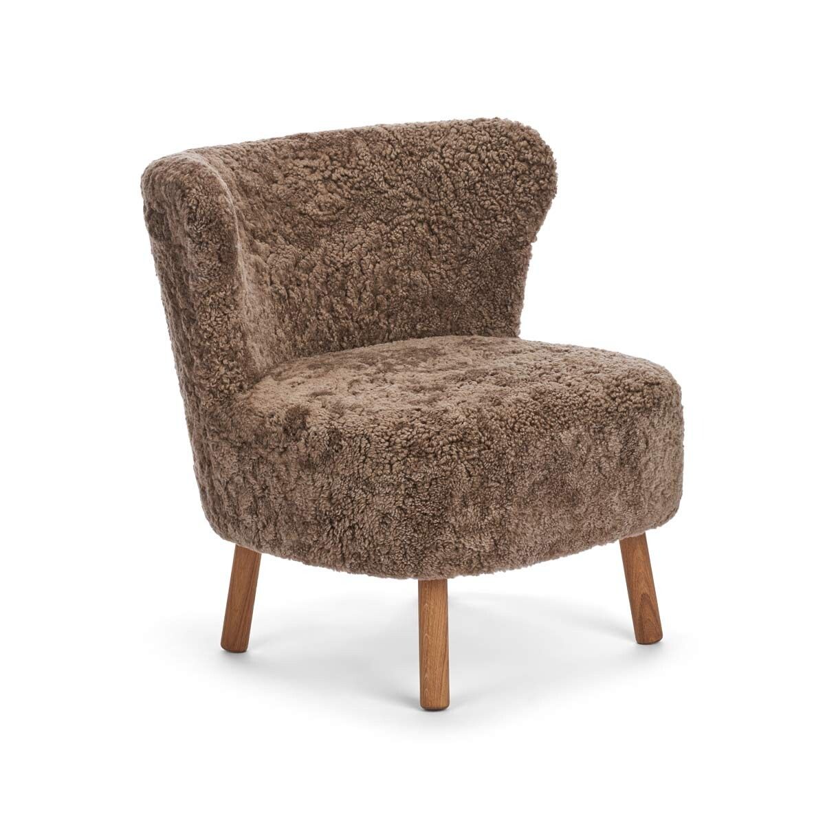 Emil Loungesessel | Lammfell Premium Taupe