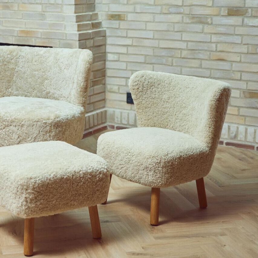 Emily Loungestuhl | Kurzhaar | Design Möbel Anthrazit