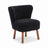 Emily Esszimmerstuhl | Premium Lammfell | Designmöbel Schwarz