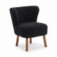 Emily Esszimmerstuhl | Premium Lammfell | Designmöbel Schwarz