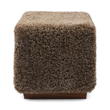 Lammfellhocker Benjamin | Kurzhaar | 46x46x47 cm Taupe