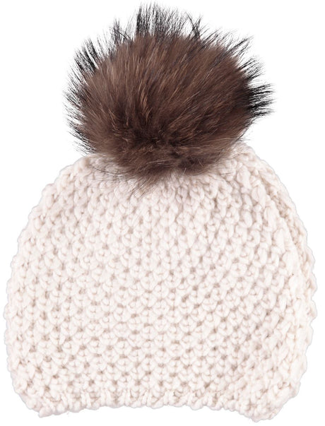 Kristine Beanie | Wolle, Waschbär