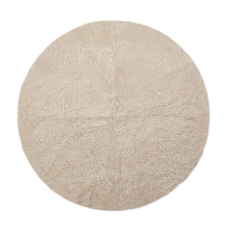 Lammfell Designerteppich | Kurzhaar | Neuseeland | D180 cm Beige