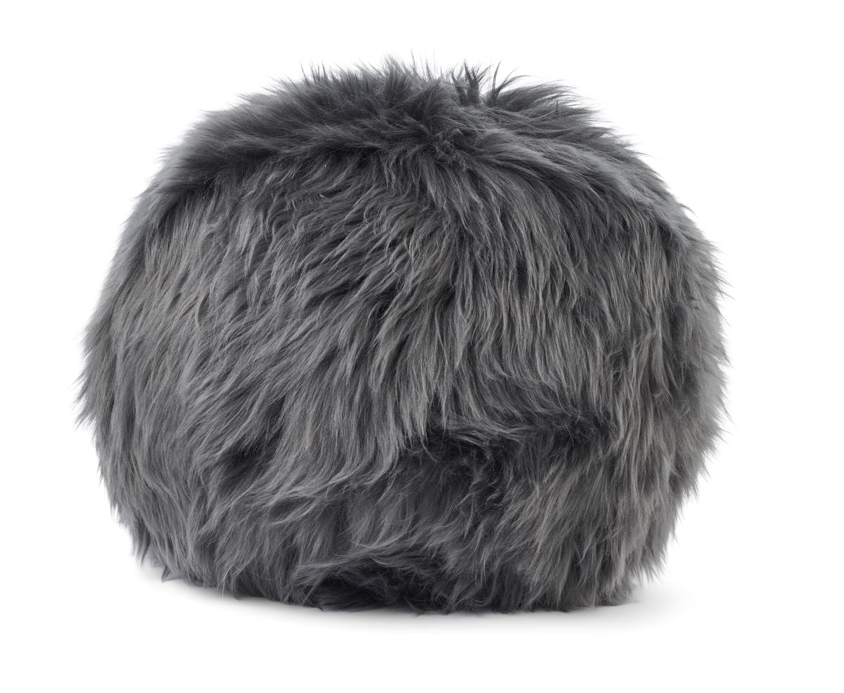 Angelite Kissenball | Langhaar | Neuseeland | D25/30/35 cm Fellkissen | Sheepskinhouse.ch