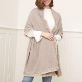 Scarlet Schal | Wolle, Kaninchen Schwarz/Schwarz