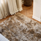 Lammfell Designerteppich Premium | Langhaar | Neuseeland Schwarz