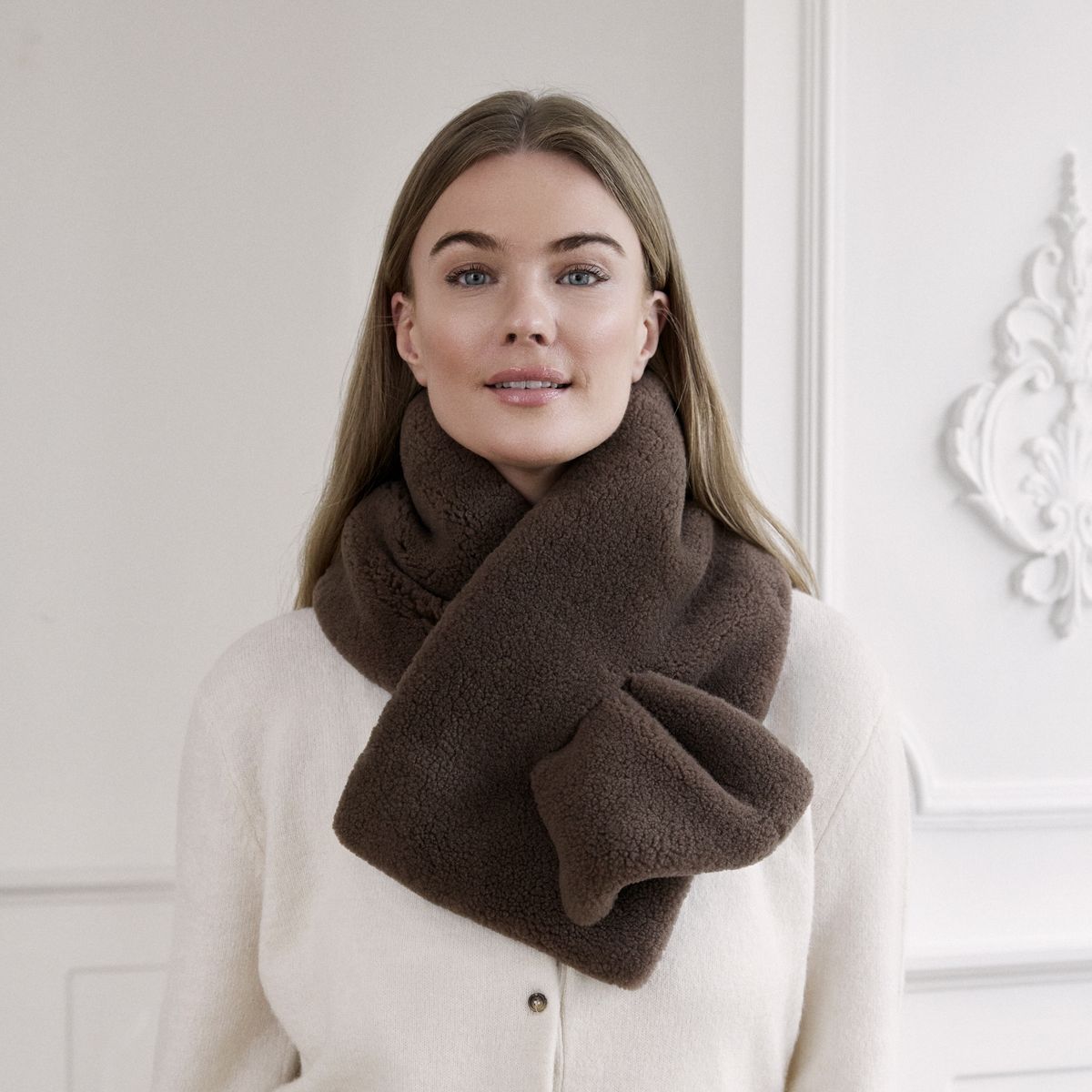 Monta Schal | Lammwolle Beige