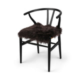 Stuhlauflage | Langhaar | Neuseeland | 40x40 cm Schokolade