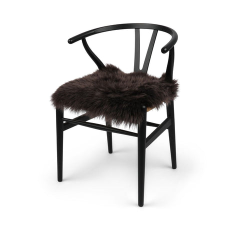 Stuhlauflage | Langhaar | Neuseeland | 40x40 cm Schokolade