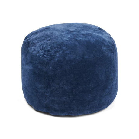 Lammfellpouf  | Neuseeland | Mokassin | D55x36 cm Marineblau (Dunkel)