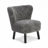 Emily Loungestuhl | Kurzhaar | Design Möbel Grafit