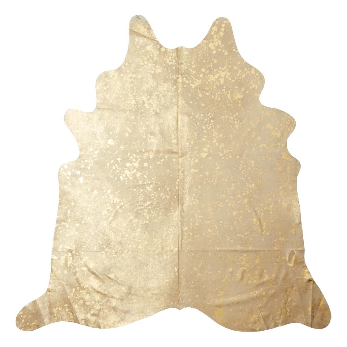 Kuhfell Teppich Unikat | Gold | 4,8 m² | Nr. 2556