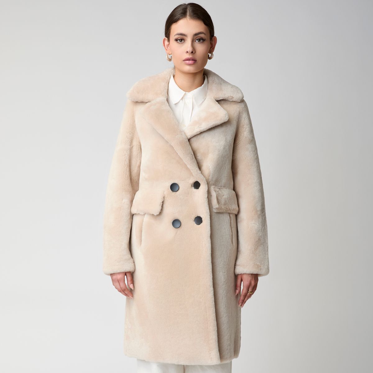 Ivy Mantel | Doubleface Beige