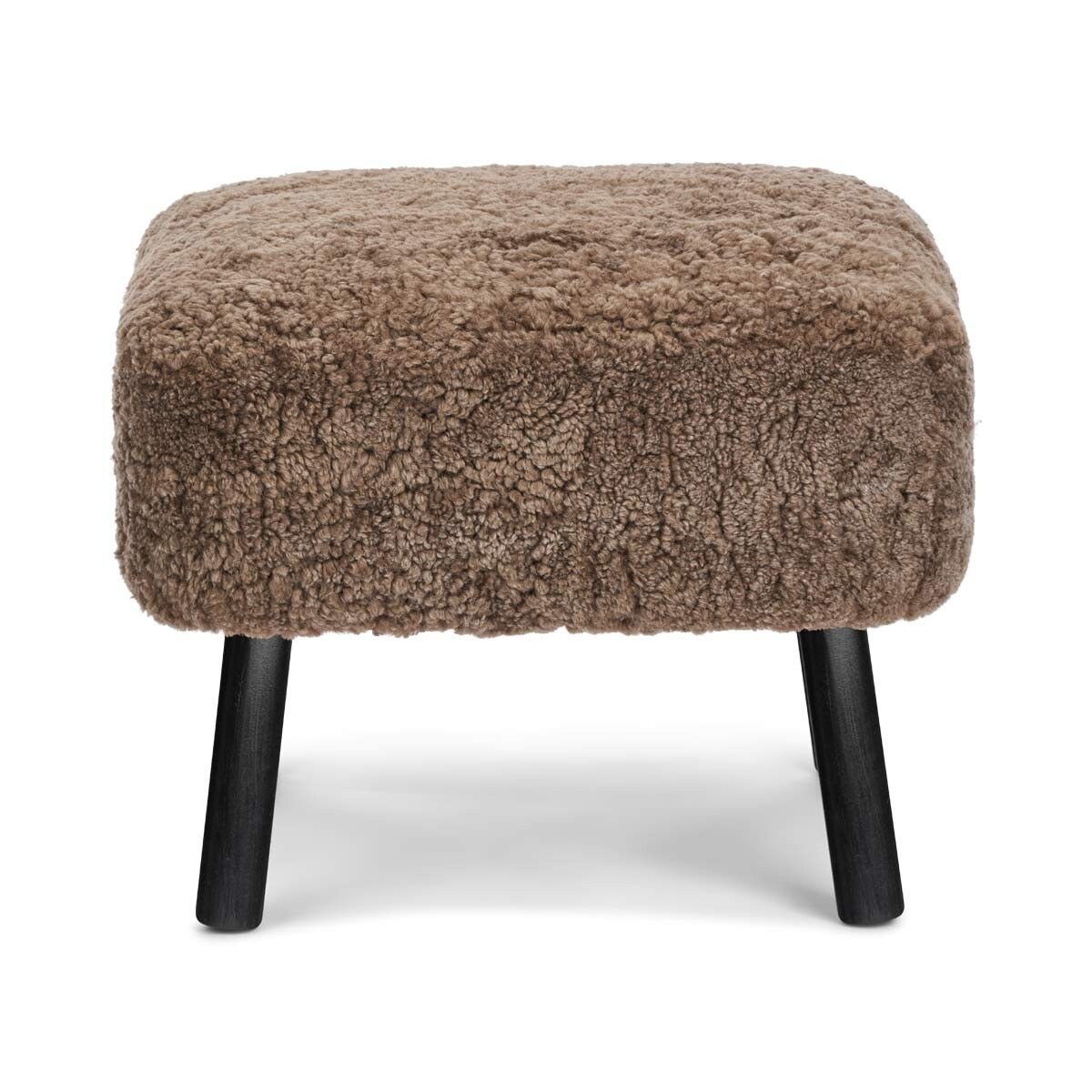 Lammfell Hocker Emil | Premium | Kurzhaar Taupe