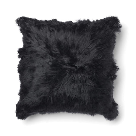 Alpaka Fellkissen | 100% Baby Alpaka Wolle Schwarz