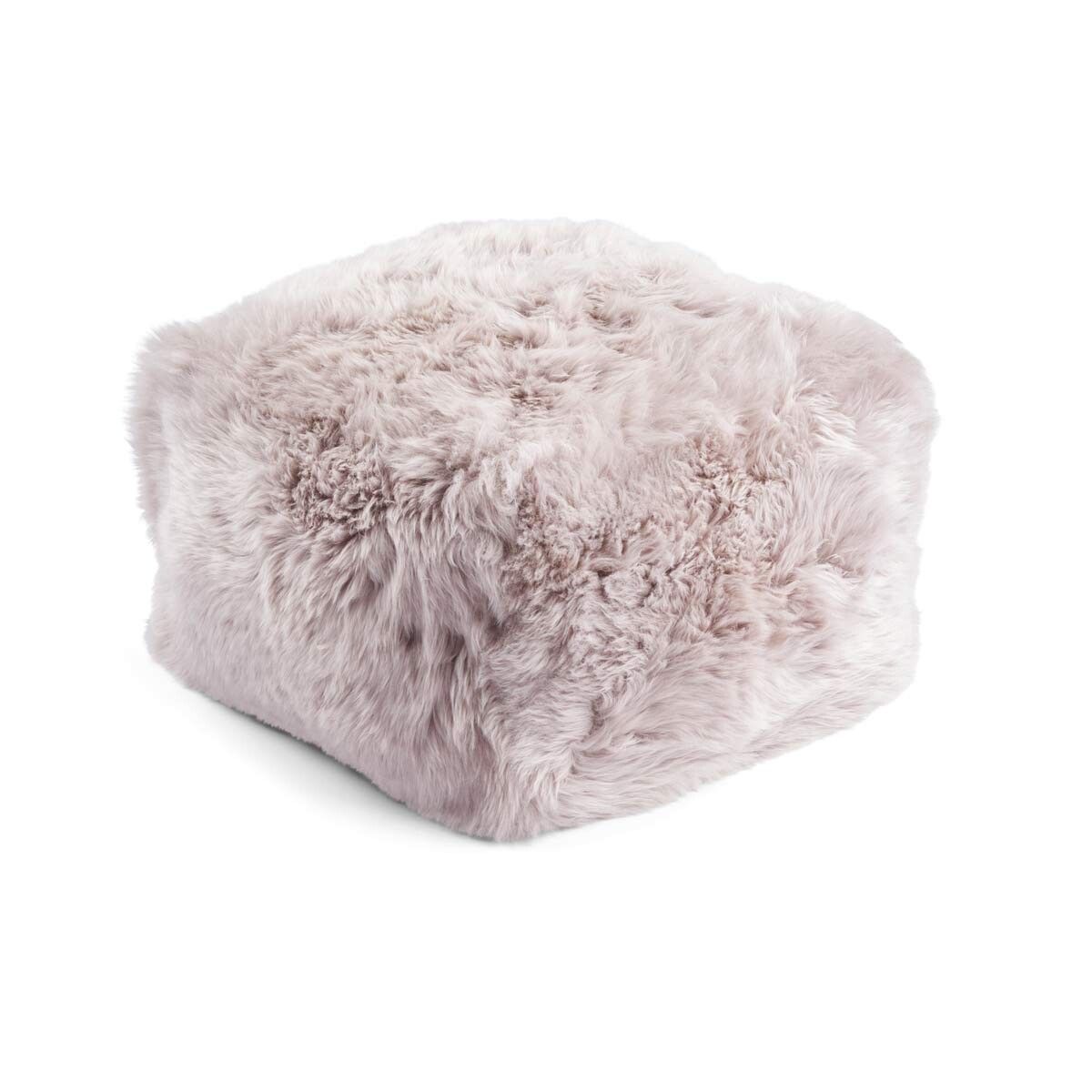 Lammfellpouf | Langhaar | Neuseeland | 50x50x32 cm