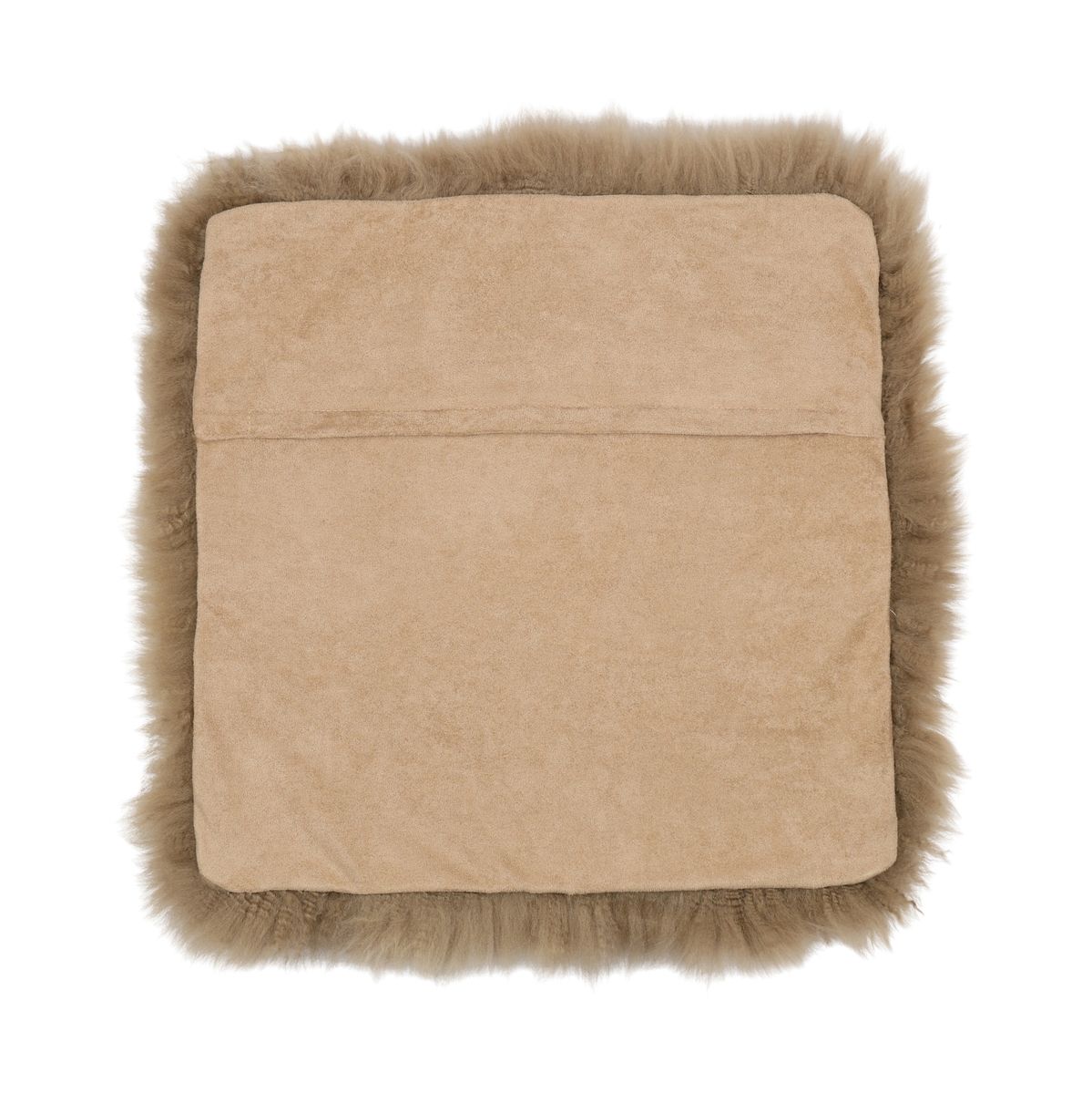 Fellkissenbezug | Langhaar | Neuseeland | 50,5x50,5 cm Taupe
