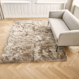 Lammfell Designerteppich Premium | Langhaar | Neuseeland Schwarz