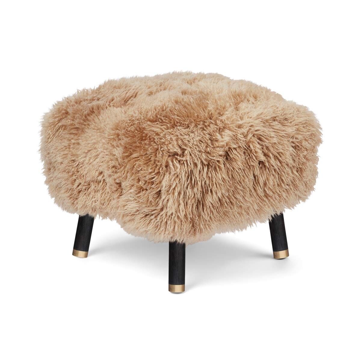 Lammfell Hocker Emil | Premium | Langhaar Honig