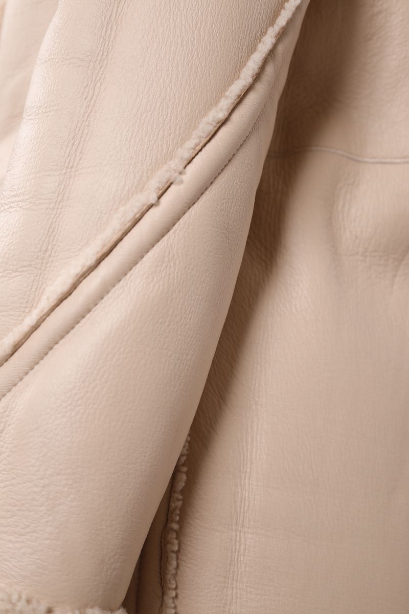Lammfellmantel Savannah | Damen | Lammwolle Beige