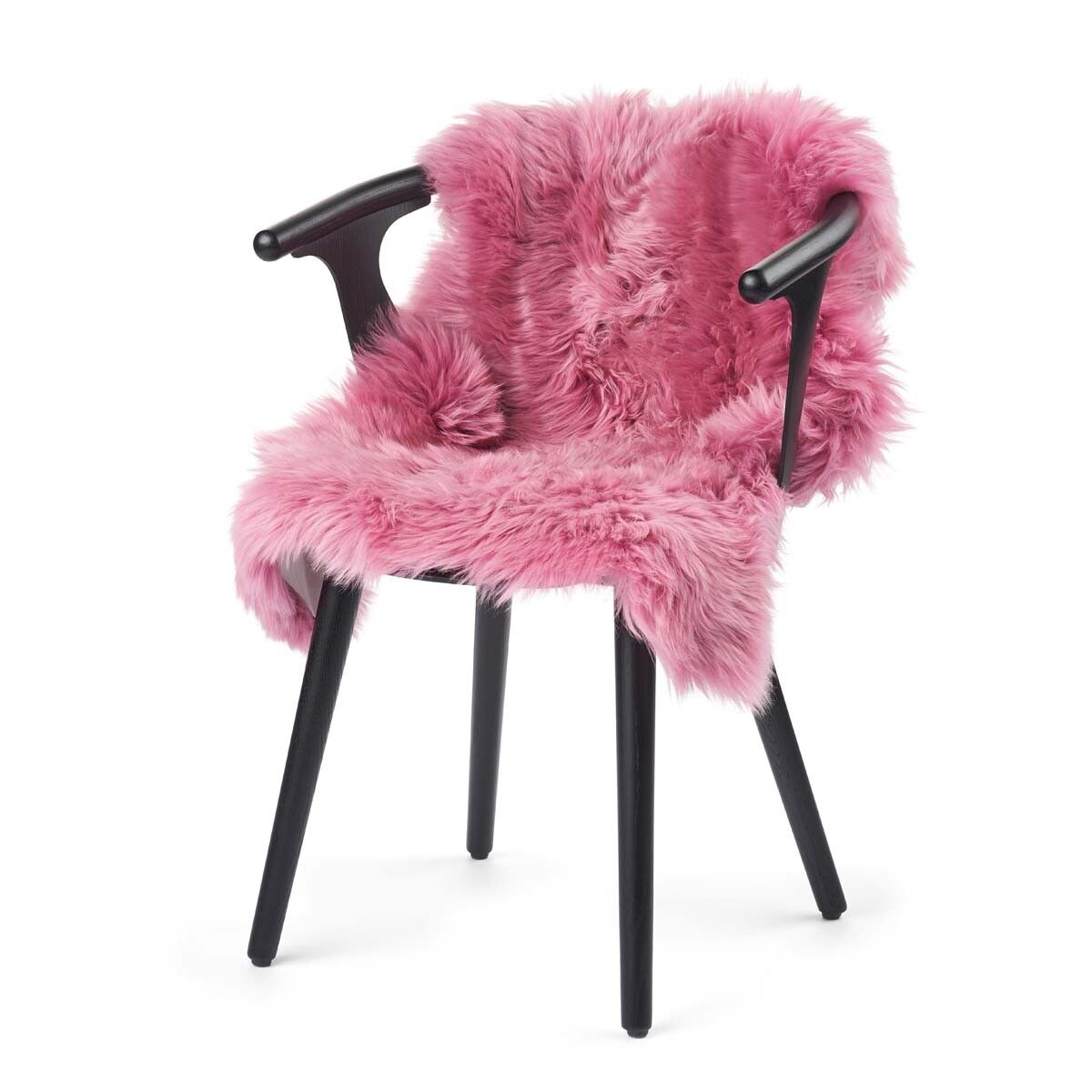 Merino Premium Lammfell | Langhaar | Neuseeland | 100x60 cm Malaga Pink