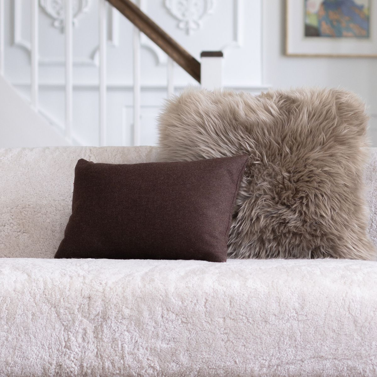 Wollkissen | 100% Wolle | 34x52 cm Beige