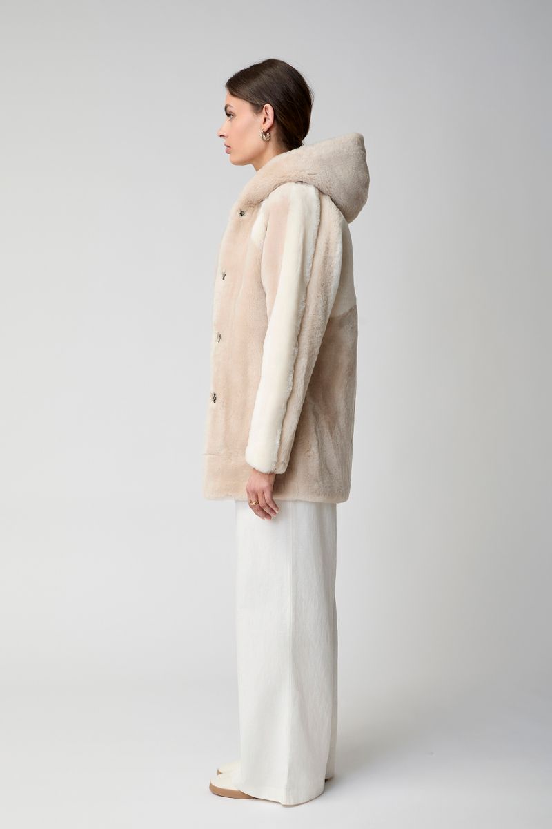 Leah Jacke | Doubleface Beige/Brun