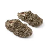 Fluffy Curly Slippers | Lammfell Olive