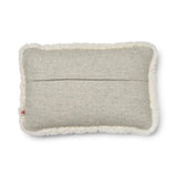 Wollkissen | 100% Wolle | Fellborte | 52x52 cm | 34x52 cm Silber/Elfenbein