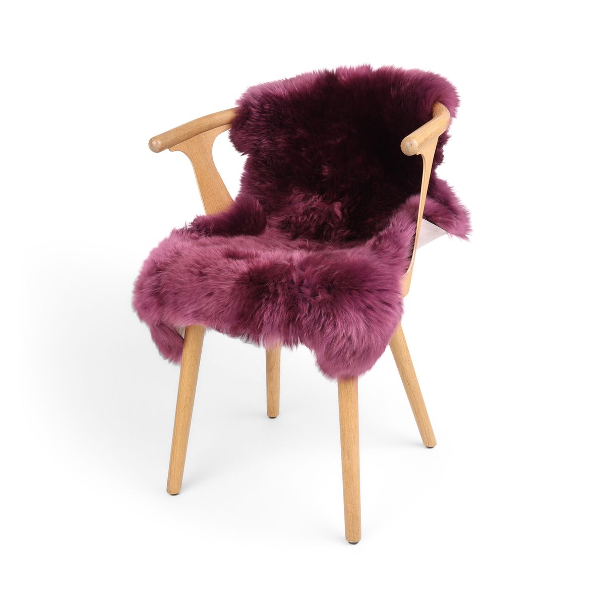 Merino Lammfell | Neuseeland | Ca. 85x60 cm Aubergine