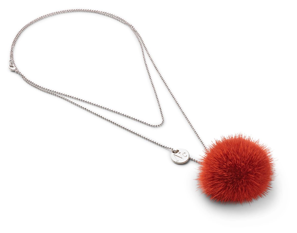 Halskette m. Pompon | Nerz Modeaccessoire | Sheepskinhouse.ch