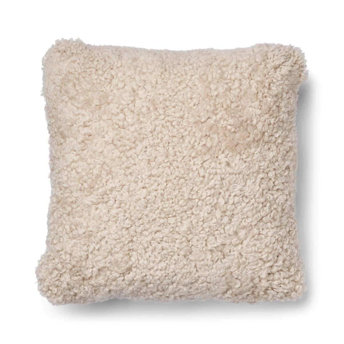 Lammfellkissen | Kurzhaar | Neuseeland | 100% Wolle | 52x52 cm | 34x52 cm Beige/Leinen