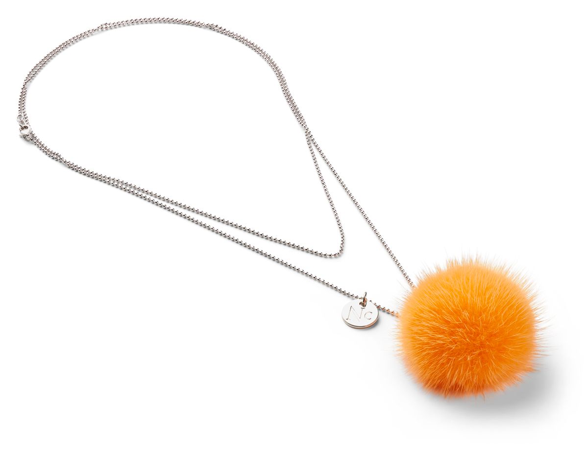 Halskette m. Pompon | Nerz Modeaccessoire | Sheepskinhouse.ch