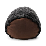 Lammfellpouf Premium | Kurzhaar | Neuseeland | D41x31 cm Anthrazit