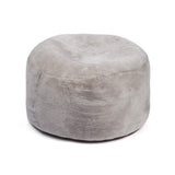 Lammfellpouf  | Neuseeland | Mokassin | D55x36 cm Silber Grau