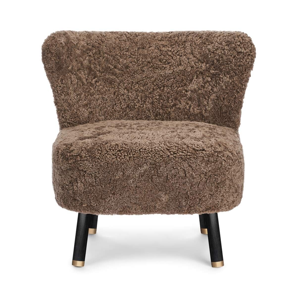 Emil Loungesessel | Lammfell Premium Taupe