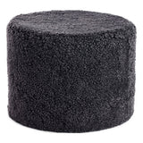 Lammfellpouf Premium | Kurzhaar | Neuseeland | D44x33 cm Anthrazit