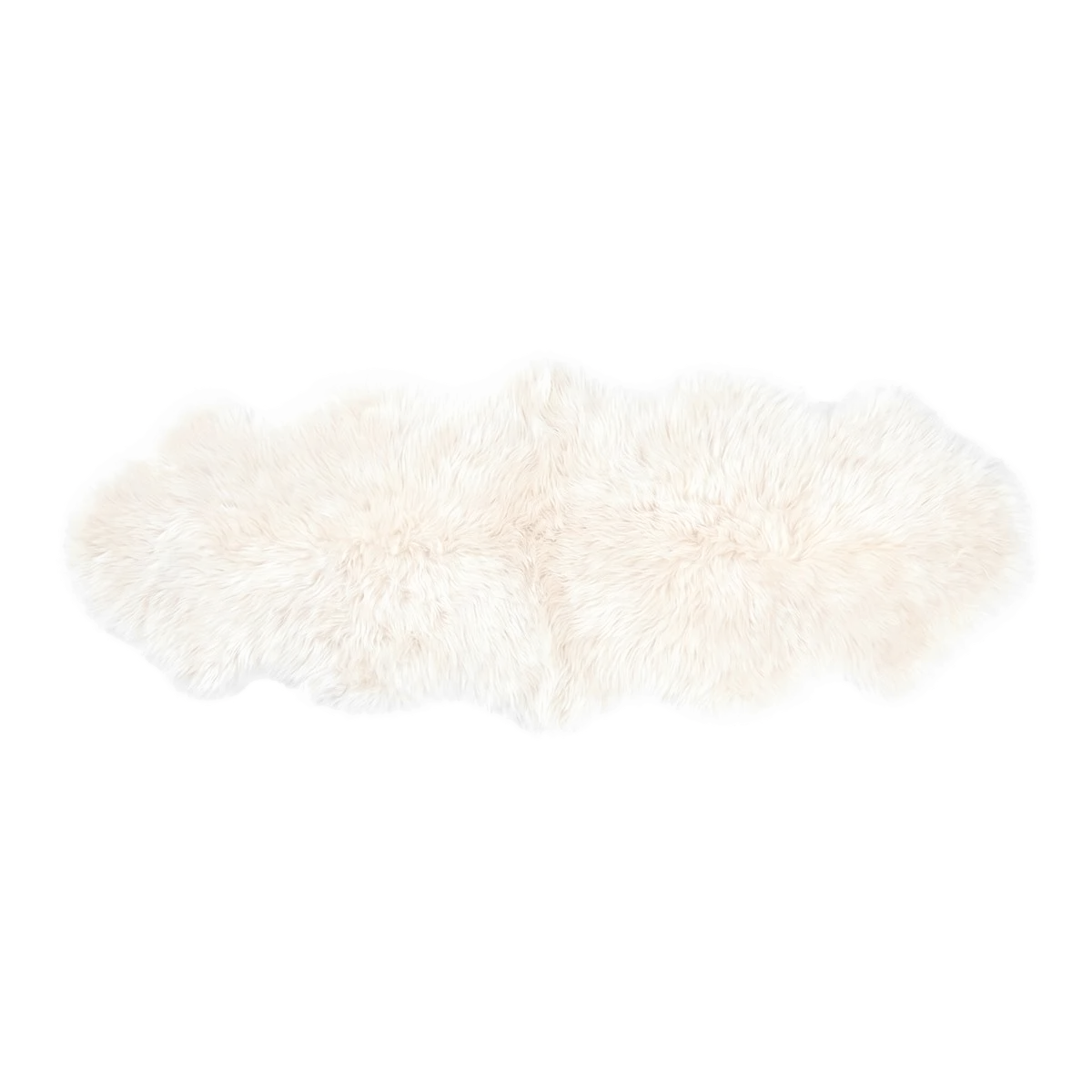 Fellvang Doppel-Lammfell | Langhaar | Neuseeland | 160 x 60 cm Weiß