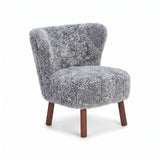 Emily Loungestuhl | Kurzhaar | Design Möbel Hellgrau