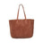 Aya Tasche | Lammwolle Lederbraun