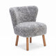 Emily Esszimmerstuhl | Premium Lammfell | Designmöbel Hellgrau