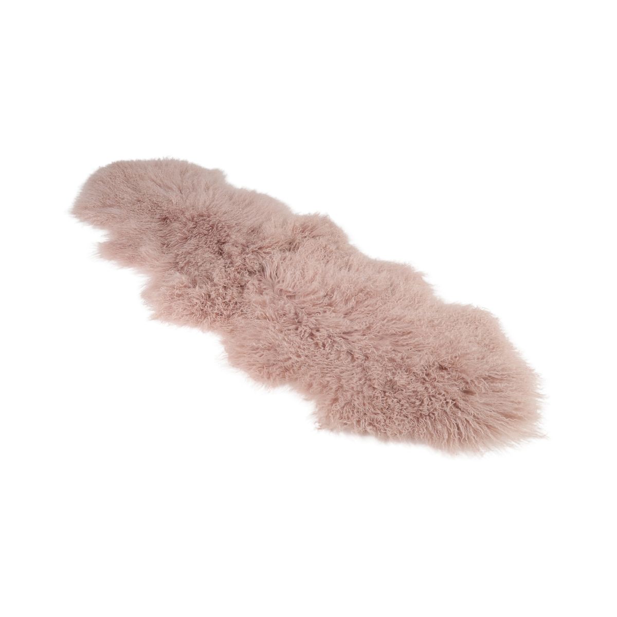 Doppeltes Lammfell | Tibet | 150x55 cm Altrosa